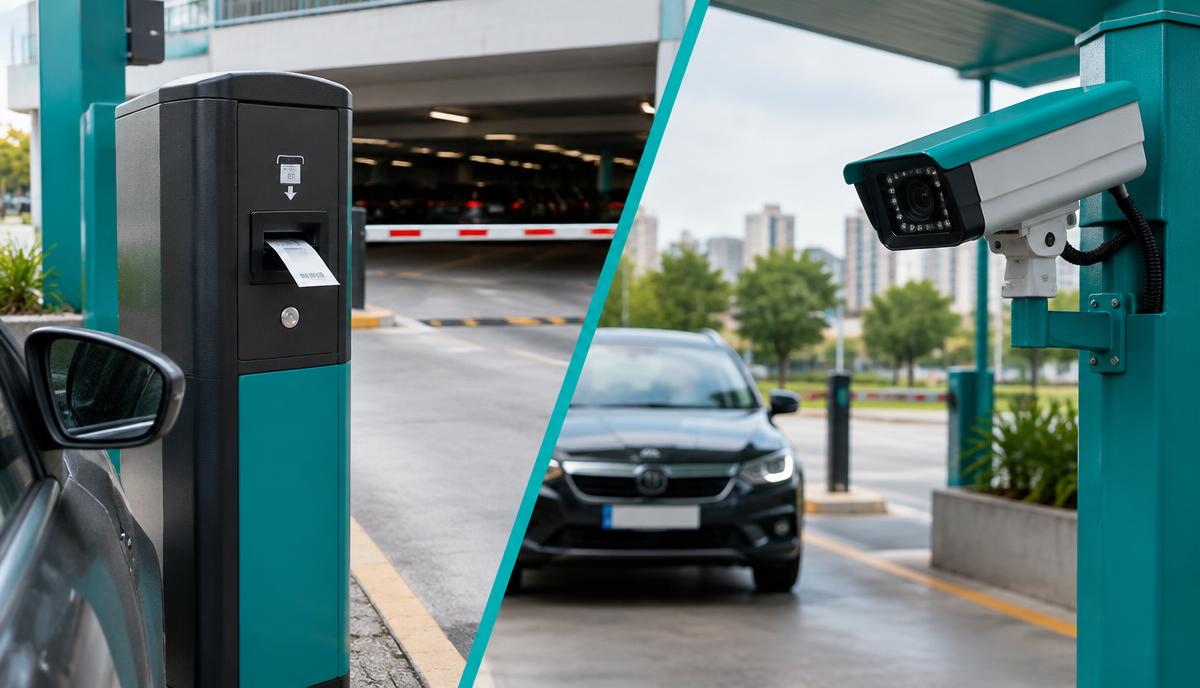 Acesso automatizado ao estacionamento de um hotel